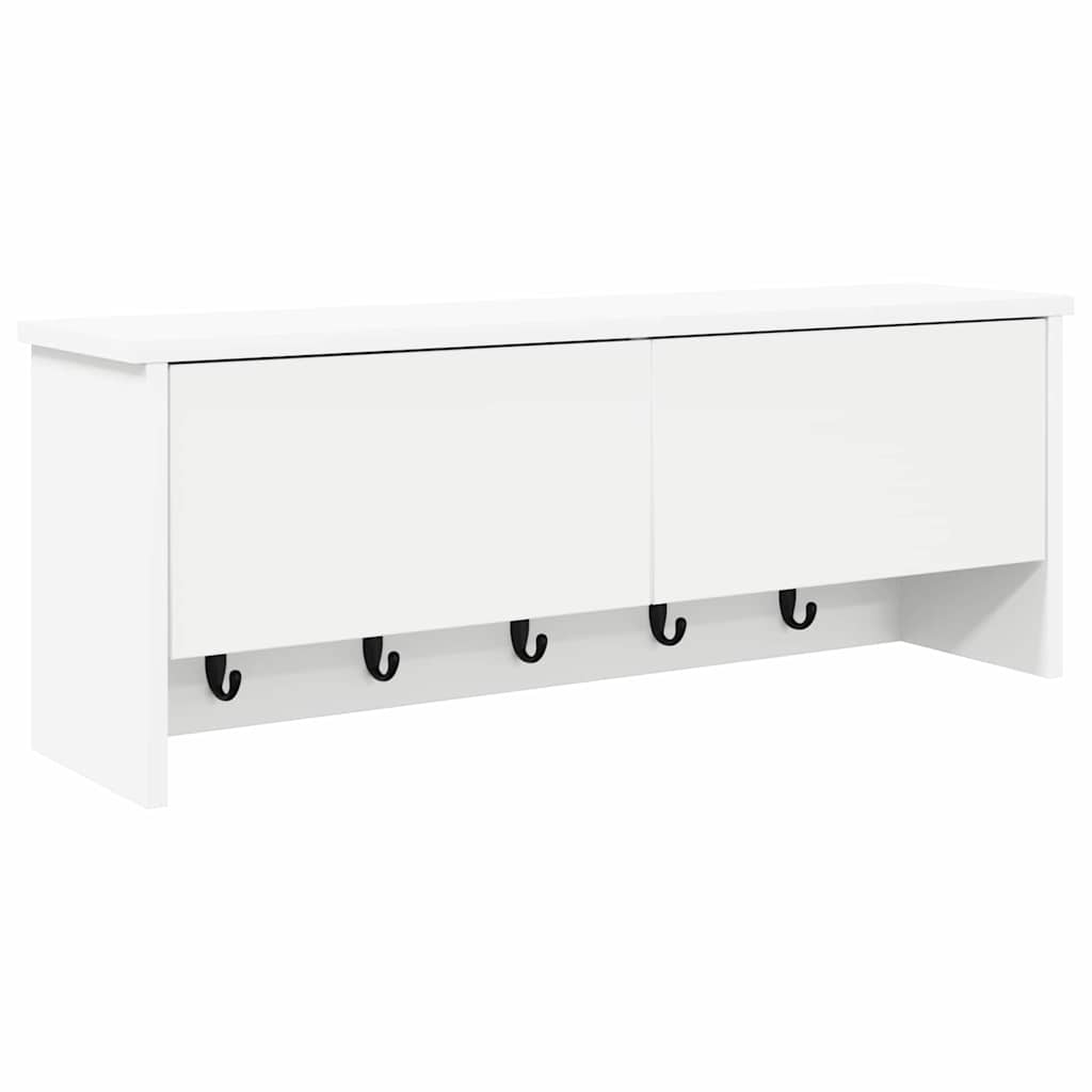Vidaxl wandgemonteerde kapstok muurmontage wit 80 x 20 x 30 cm