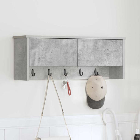 Vidaxl wandgemonteerde kapstok muurmontage beton grijs 80 x 20 x 30 cm
