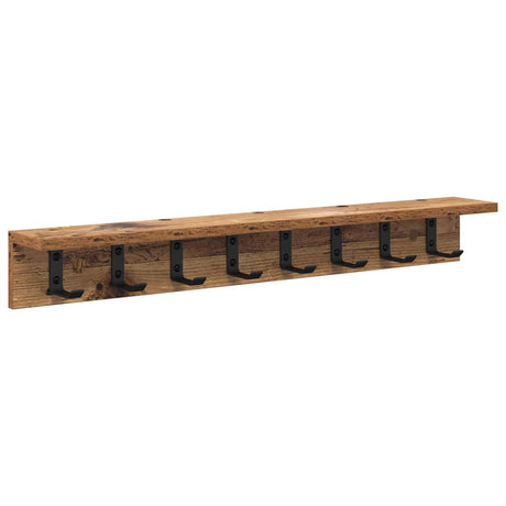 Vidaxl wandgemonteerde kapstok muurmontage oudhout 80 x 10,5 x 10,5 cm