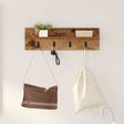 Vidaxl wandgemonteerde kapstok muurmontage oudhout 60 x 10,5 x 18 cm