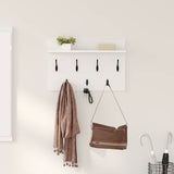 Vidaxl wandgemonteerde kapstok muurmontage wit 60 x 40 x 12 cm