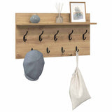 Vidaxl wandgemonteerde kapstok muurmontage artisan eiken bewerkt hout