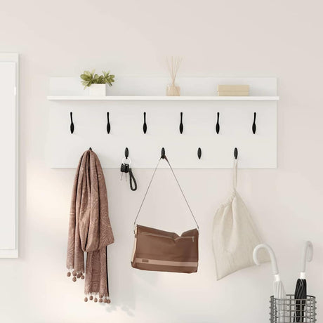 Vidaxl wandgemonteerde kapstok muurmontage wit 100 x 40 x 12 cm