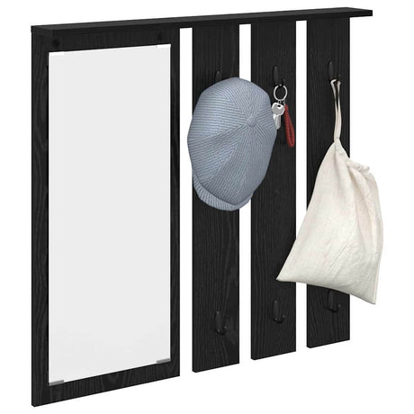 Vidaxl wandgemonteerde kapstok muurmontage zwart eiken 84 x 10 x 80 cm