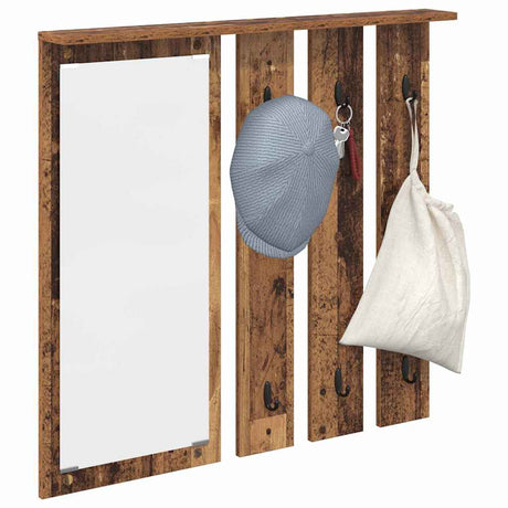 Vidaxl wandgemonteerde kapstok muurmontage oud hout 84 x 10 x 80 cm