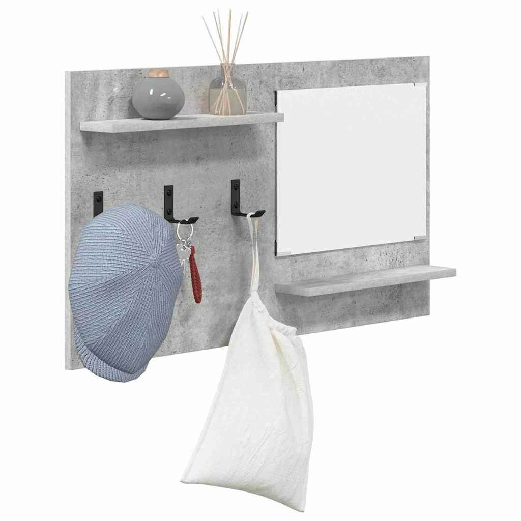 Vidaxl wandgemonteerde kapstok muurmontage beton grijs 90 x 10 x 50 cm