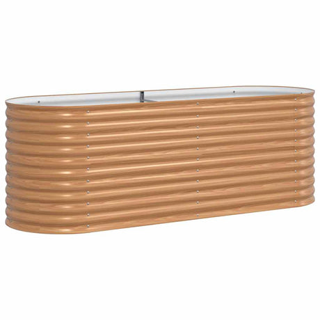 Vidaxl verhoogd bed bruin 240 x 80 x 81 cm staal