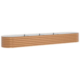 Vidaxl verhoogd bed bruin 400 x 80 x 44 cm staal