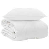 Vidaxl het duvet voor elk seizoen met kussen 2 pcs wit microvezel