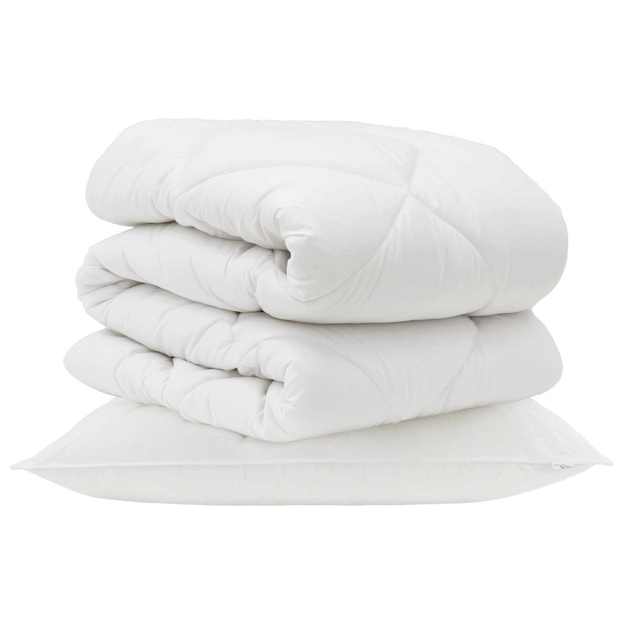 Vidaxl dekbed met kussen 2 pcs wit microvezel