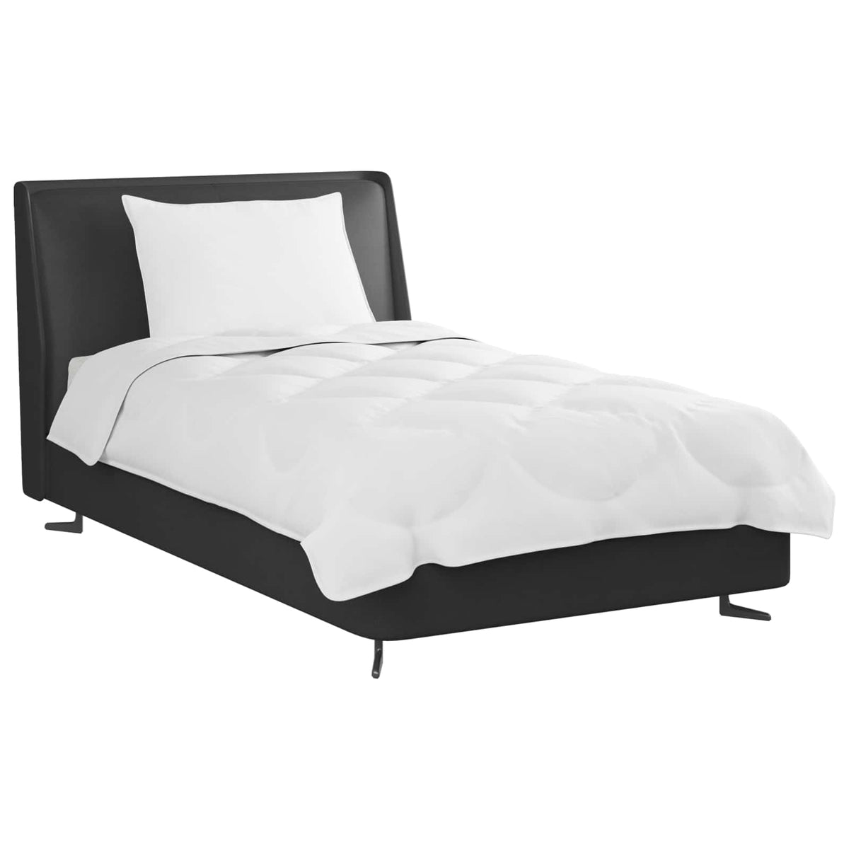 Vidaxl dekbed set met kussen 2 st wit microfibre