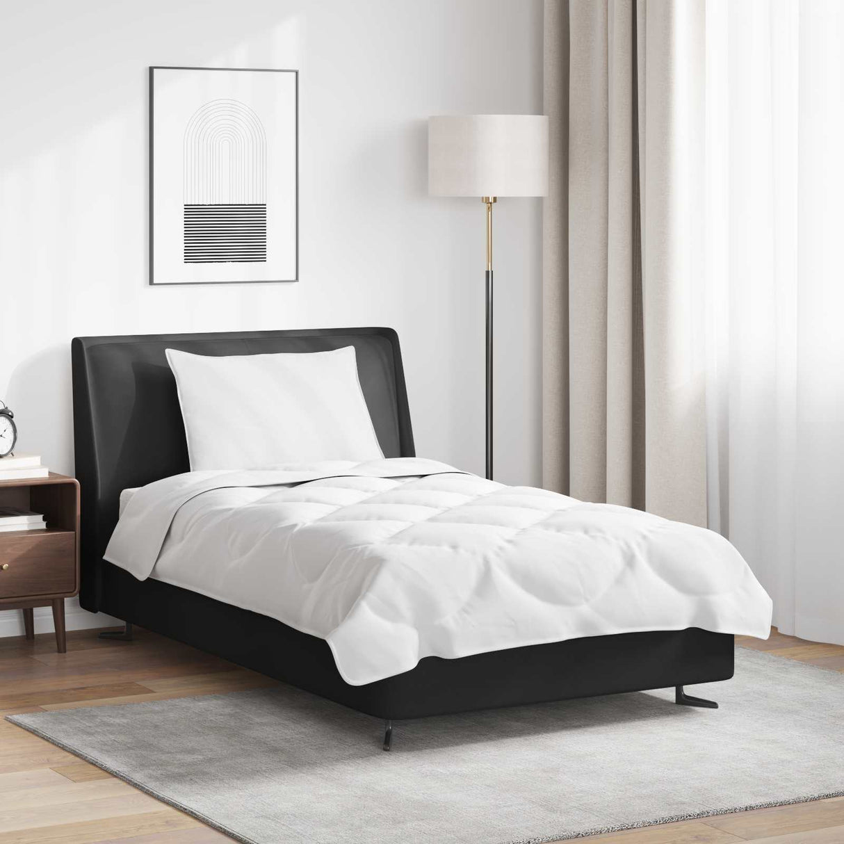 Vidaxl dekbed set met kussen 2 pcs wit microfibre