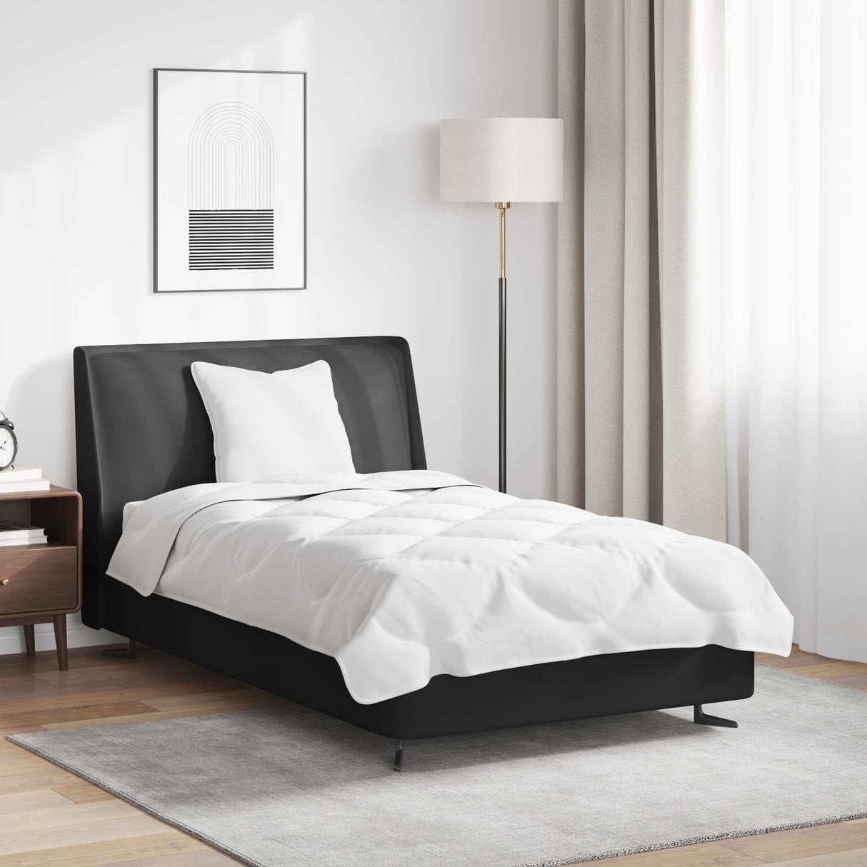 Vidaxl dekbed set met kussen 2 pcs wit microfibre