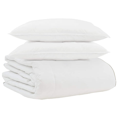 Vidaxl winter dekbed met kussen 3 st wit donsveertjes