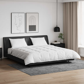 Vidaxl dekbed set met kussen 3 st wit donsveertjes