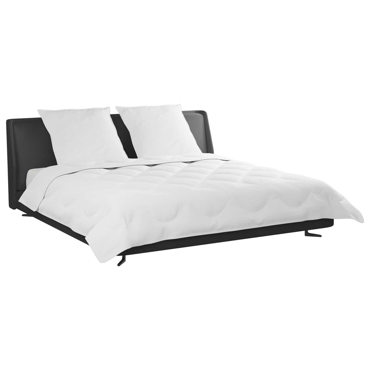 Vidaxl dekbed met kussen 3 st wit microfibre