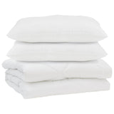 Vidaxl dekbed met kussen 3 st wit microfibre