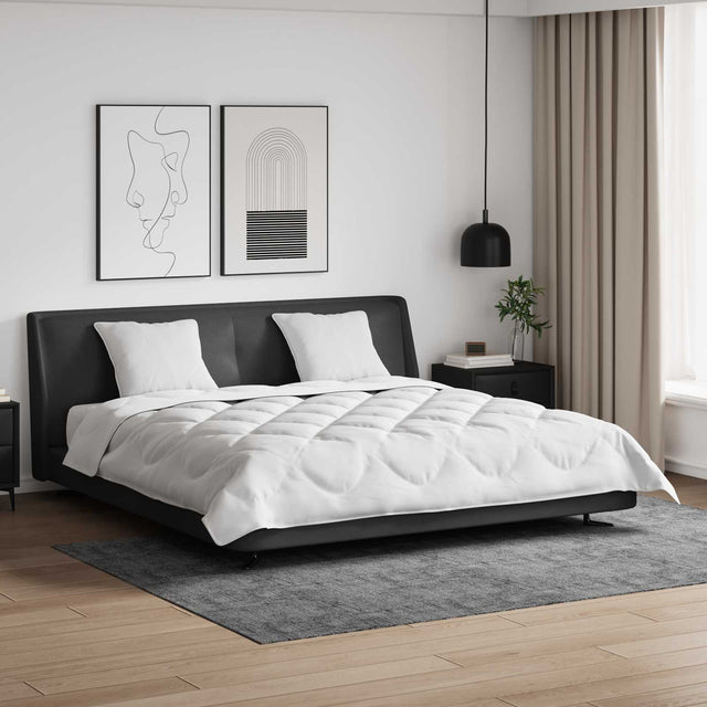 Vidaxl dekbed met kussen 3 st wit microfibre