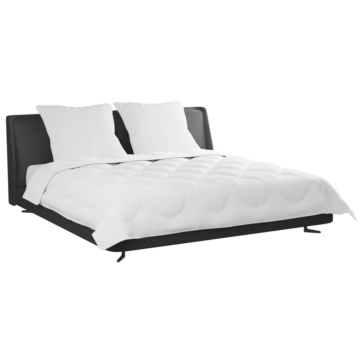 Vidaxl dekbed met kussen 3 st wit microfibre