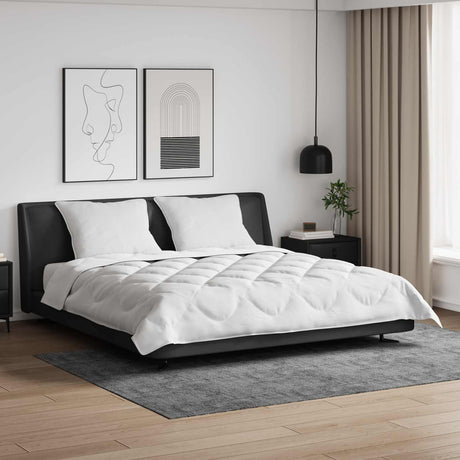 Vidaxl dekbed met kussen 3 st wit microvezel