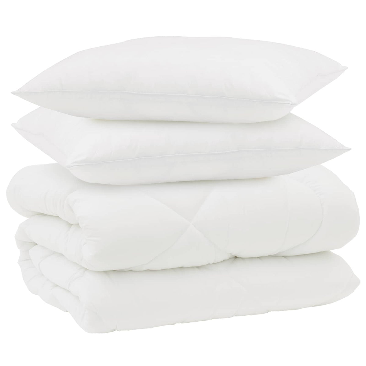Vidaxl winter dekbed met kussen 3 st wit microvezel