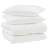 Vidaxl winter dekbed met kussen 3 st wit microvezel
