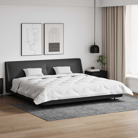 Vidaxl dekbed met kussens 3 st wit microfiber en dons feather