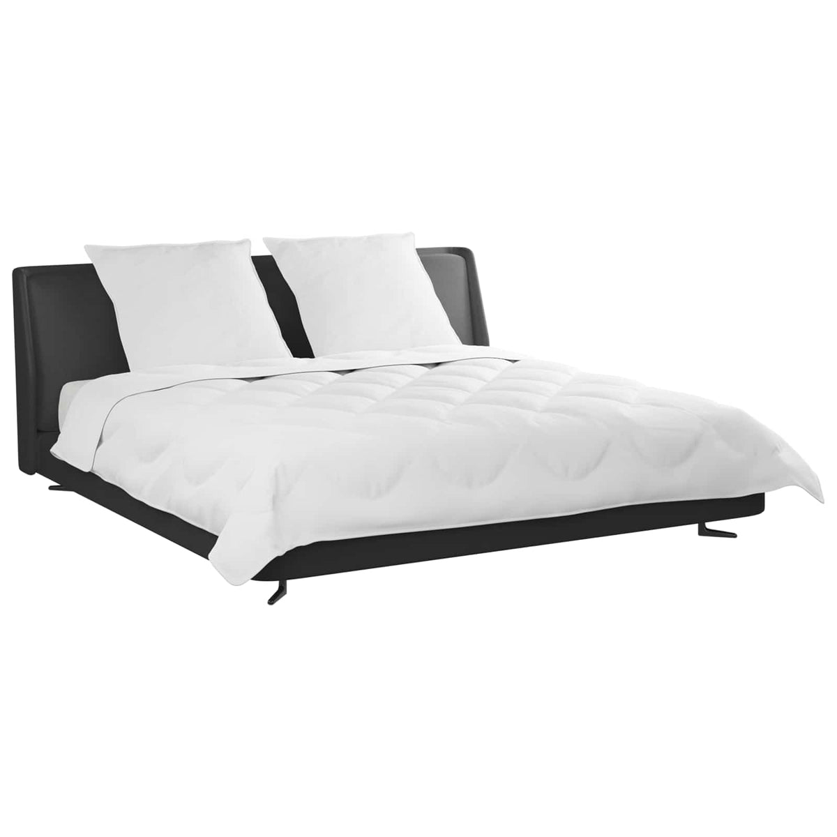 Vidaxl dekbed met kussens met kussen 3 st wit microvezel