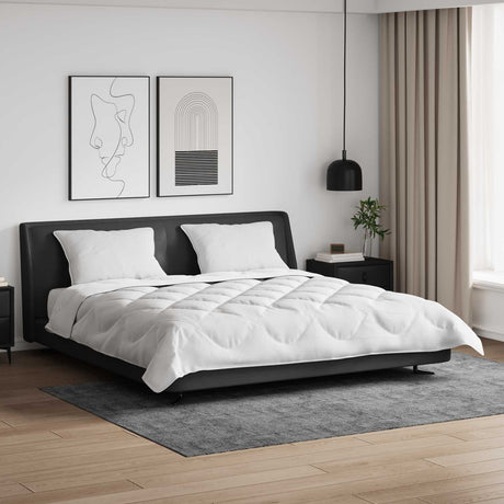 Vidaxl dekbed met kussen 3 st wit microfibre