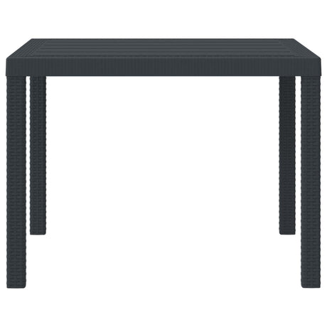 Vidaxl tuinstafel antraciet 100 x 100 x 73 cm poly rattan