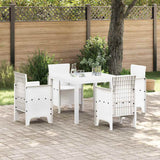 Vidaxl tuinstafel wit 100 x 100 x 73 cm poly rattan