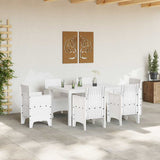 Vidaxl tuinstafel wit 150 x 100 x 73 cm poly rattan