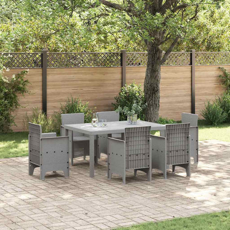 Vidaxl tuinstafel lichtgrijs 150 x 100 x 73 cm poly rattan