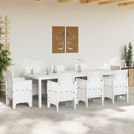 Vidaxl tuinstafel wit 250 x 100 x 73 cm poly rattan