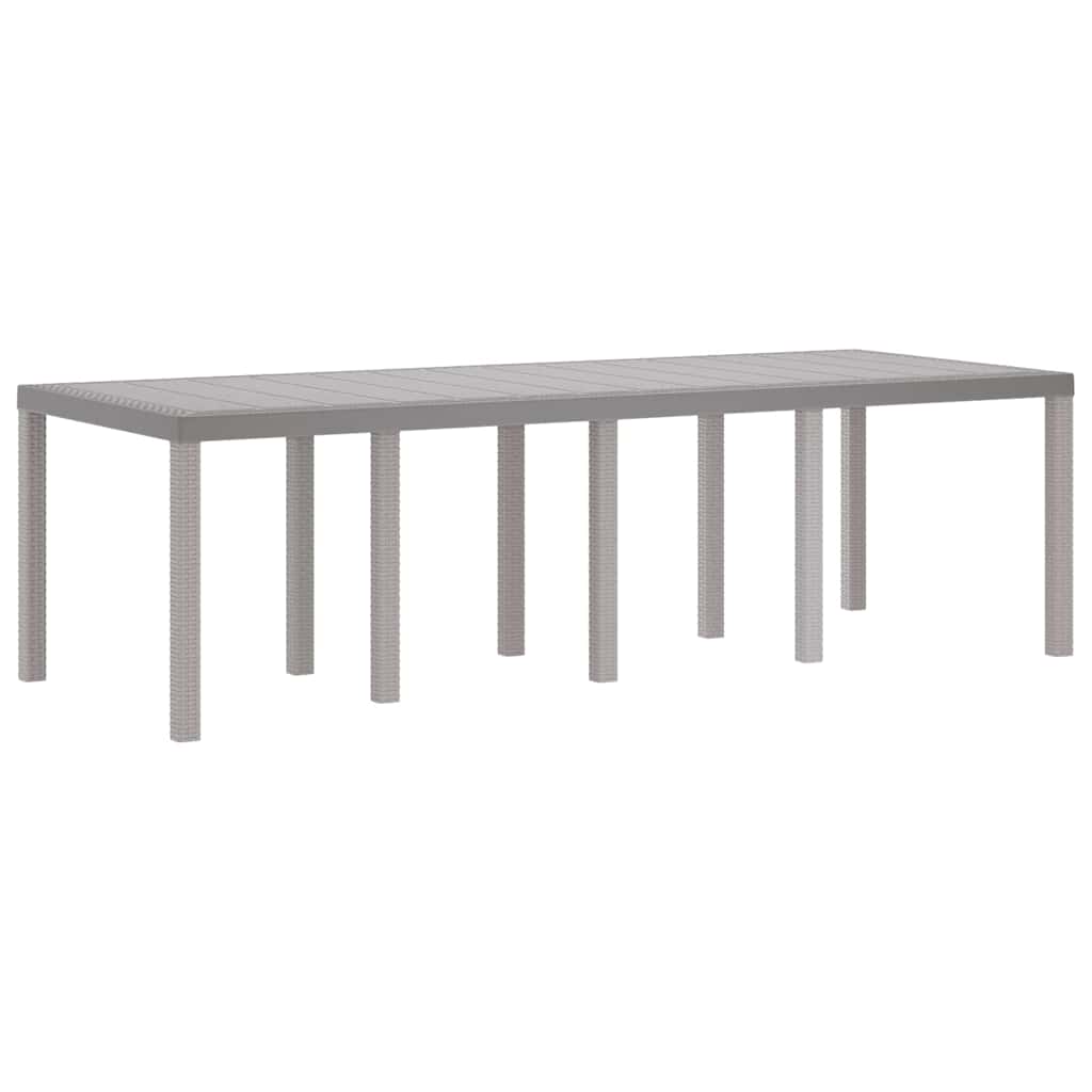 Vidaxl weerbestendige tuintafel lichtgrijs 250 x 100 x 73 cm