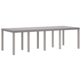 Vidaxl weerbestendige tuintafel lichtgrijs 250 x 100 x 73 cm