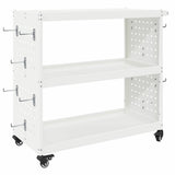 Vidaxl gereedschapswagen wit 75 x 35 x 73 cm koudgewalst staal
