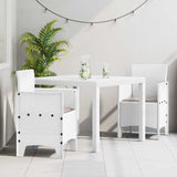 Vidaxl tuin eetset 3 st wit polypropyleen