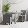 Vidaxl tuin eetset 3 st lichtgrijs polypropyleen