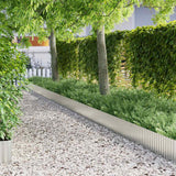 Vidaxl gras rand 1000 x 25 x 0,03 cm gegalvaniseerd staal zilver