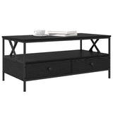 Vidaxl salontafel zwart eiken 100 x 51 x 45 cm bewerkt hout