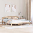 Vidaxl bedframe met hoofdeinde naturel 180 x 200 cm massief grenenhout