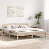 Vidaxl bedframe met hoofdeinde naturel 180 x 200 cm massief grenenhout