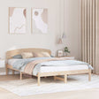 Vidaxl bedframe met hoofdeinde naturel 140 x 200 cm massief grenenhout