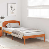 Vidaxl bedframe wasbruin 100 x 200 cm massief grenenhout