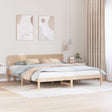Vidaxl bedframe met hoofdeinde naturel 180 x 200 cm massief grenenhout