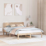 Vidaxl bedframe met hoofdeinde naturel 160 x 200 cm massief grenenhout