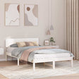 Vidaxl bedframe met hoofdeinde wit 140 x 190 cm massief grenenhout