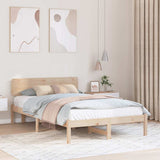 Vidaxl bedframe met hoofdeinde naturel 120 x 190 cm massief grenenhout