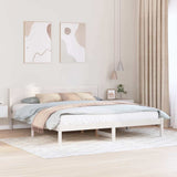 Vidaxl bedframe wit 180 x 200 cm massief grenenhout